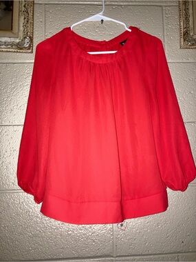 Coral Red Blouse